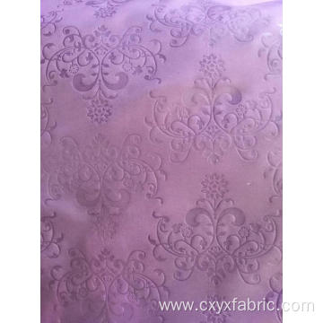 polyester pink purple emboss fabric